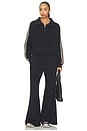 view 6 of 5 Goldie Oversized Half Zip Pullover in Black & Lentil