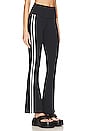 view 2 of 4 Raquel Supplex 2 Stripe Flare Legging in Black & White