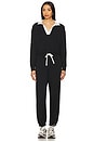 view 5 of 6 Andie Oversized Fleece Sweatpant in Black