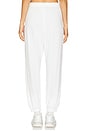view 4 of 6 Andie Oversized Fleece Sweat Pant in White