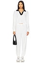 view 5 of 6 Andie Oversized Fleece Sweat Pant in White