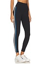 view 3 of 7 Ella High Waist Air Weight 7/8 Legging in Black & Stone Blue