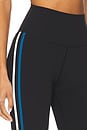 view 7 of 7 Ella High Waist Air Weight 7/8 Legging in Black & Stone Blue
