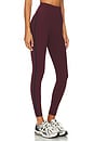 view 1 of 7 Amber Air Weight High Waist 7/8 Legging in Dark Cherry & Indigo