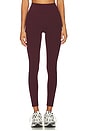 view 2 of 7 Amber Air Weight High Waist 7/8 Legging in Dark Cherry & Indigo