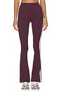 view 1 of 6 Raquel High Waist Supplex Flare 32 Legging in Dark Cherry & Creme