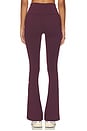 view 4 of 6 Raquel High Waist Supplex Flare 32 Legging in Dark Cherry & Creme
