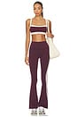 view 5 of 6 Raquel High Waist Supplex Flare 32 Legging in Dark Cherry & Creme