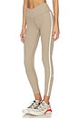 view 1 of 6 Mia Rigor Legging W/ Stripe in Latte & White