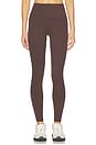 view 2 of 7 LEGGING 7/8 BIANCA HIGH WAIST RIGOR 7/8 in Dark Chocolate & White