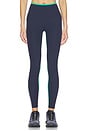 view 2 of 6 LEGGINGS 7/8 TAILLE HAUTE SAMMY in Indigo & Spearmint
