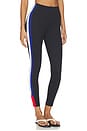 view 1 of 7 Monah High Waist Rigor Legging 7/8 Legging in Black & Cobalt