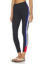 view 4 of 7 Monah High Waist Rigor Legging 7/8 Legging in Black & Cobalt
