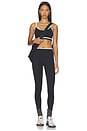 view 6 of 7 Sammy High Waist Rigor 7/8 Legging in Black & Skylight