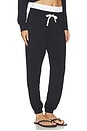 view 2 of 6 Andie Dual Waist Sweatpant in Black & White