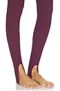 view 7 of 6 River Dual Airweight Stirrup Legging in Dark Cherry & Black