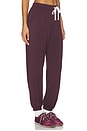 view 4 of 7 Andie Oversized Sweatpant in Dark Cherry