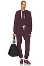 view 7 of 7 Andie Oversized Sweatpant in Dark Cherry