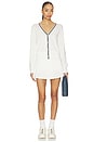 view 5 of 6 FALDA PLISADA TEJIDA SHIRA in White