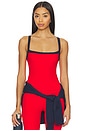 view 1 of 4 Monah Rigor Tank Top in Lotus Red & Indigo