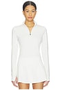 view 1 of 4 Stevie Active Rib Half Zip Waist Length Top in White