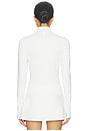 view 3 of 4 Stevie Active Rib Half Zip Waist Length Top in White