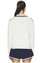 view 3 of 4 Taylor Knit Polo Top in White & Black