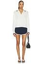 view 4 of 4 Taylor Knit Polo Top in White & Black
