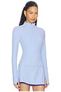 view 2 of 4 Tess Rigor Half Zip Waist Length Top in Skylight