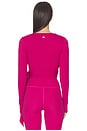 view 3 of 4 Bella Airweight Lite Wrap Top in Sangria