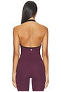 view 4 of 4 Rory Airweight Halter Bralette in Dark Cherry & Black