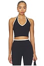 view 1 of 4 Rory Airweight Halter Bralette in Black & Creme