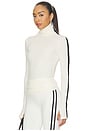 view 1 of 5 Jackson Rib Full Length Turtleneck Top in Creme & Black