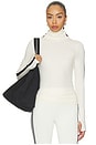 view 2 of 5 Jackson Rib Full Length Turtleneck Top in Creme & Black