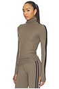 view 1 of 5 Jackson Rib Full Length Turtleneck Top in Lentil & Black