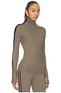 view 4 of 5 Jackson Rib Full Length Turtleneck Top in Lentil & Black