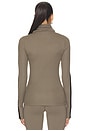 view 5 of 5 Jackson Rib Full Length Turtleneck Top in Lentil & Black