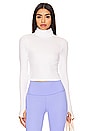 view 1 of 4 Jackson Rib Cropped Turtleneck Top in White