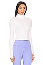 view 2 of 4 Jackson Rib Cropped Turtleneck Top in White