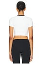 view 3 of 4 Airweight Crop Top in White & Black
