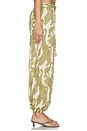 view 3 of 6 Tibet Paisley Trouser in Papyrus & Kombu Green