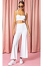 view 1 of 3 Ribbed Bustier Pant Set in White
