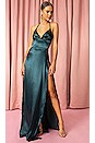 view 2 of 3 High Slit Maxi Dress in Green