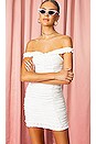 view 1 of 3 Off Shoulder Ruched Dress in White