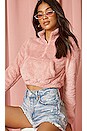 view 1 of 3 Cropped Teddy Pullover in Pink