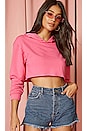 view 1 of 3 Hooded Crop Top in Pink