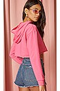 view 2 of 3 Hooded Crop Top in Pink