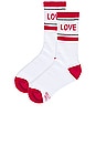 view 2 of 4 Love Crew Sock in White