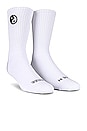 view 1 of 5 Yin Yang Sock in White & Black