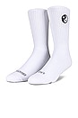 view 3 of 5 Yin Yang Sock in White & Black